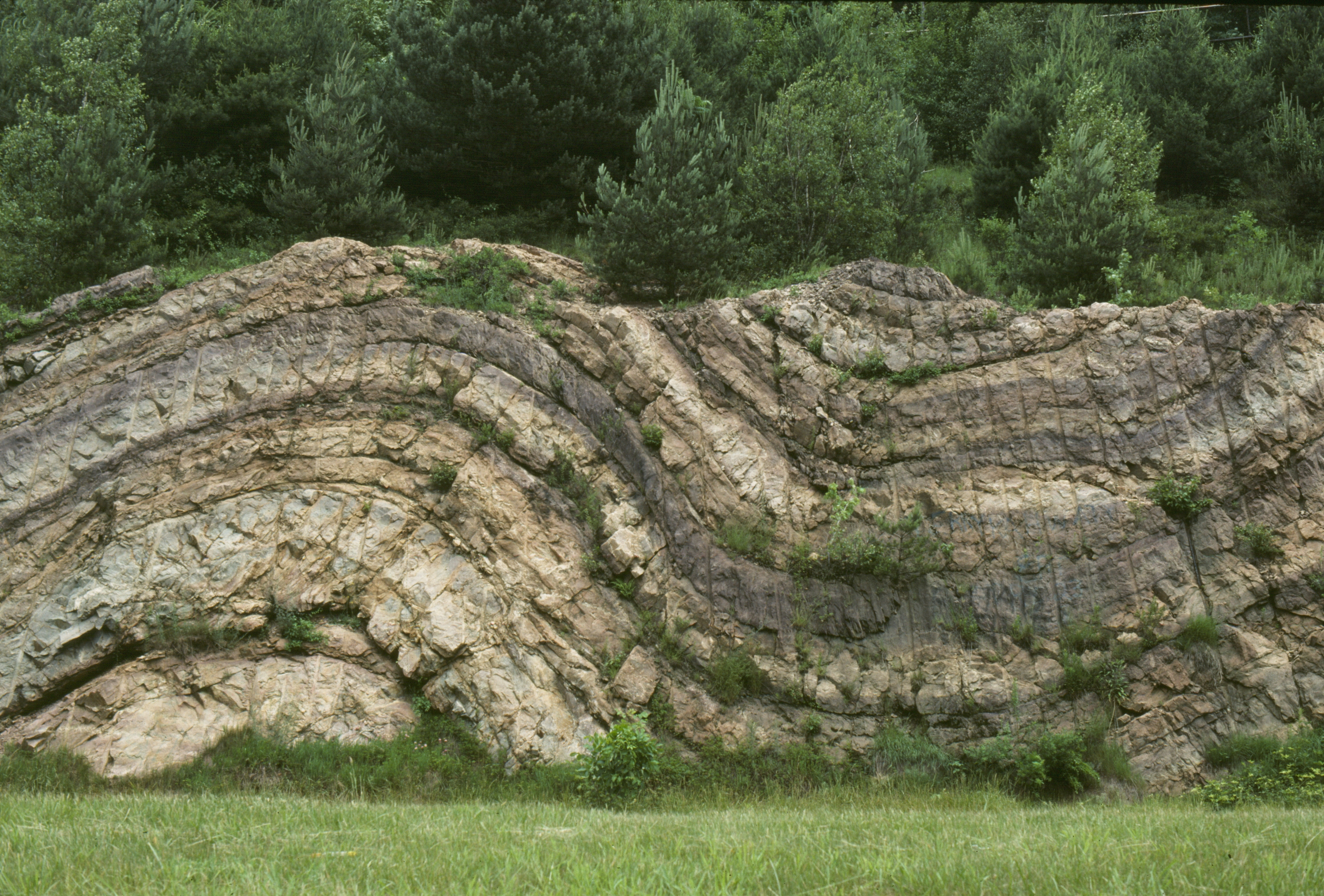 Eroded anti and syncline illustration